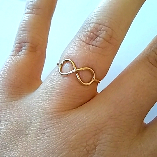 10k Yellow Solid Gold Infinity Ring